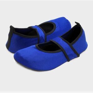 Nufoot Mary Janes Shoes Foldable & Flexible Flats Slipper Royal Blue Size Large